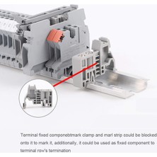 Gorgeous E/ingiltere Din Raylı Terminal Blokları Uç Durdurucu Braketi Gri (100'LÜ Paket) (Yurt Dışından)