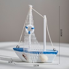 Orta Deniz Stili 14 cm Küçük Gemi Teknesi Modeli (Yurt Dışından)