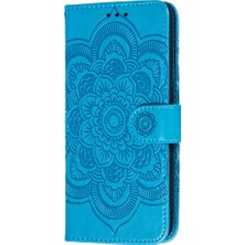 Seashell Digital Samsung Galaxy A52 4G/5G/A52S Için Mandala Çiçek Cüzdan Deri Kapak (Yurt Dışından)