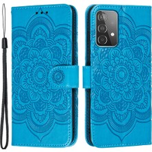 Seashell Digital Samsung Galaxy A52 4G/5G/A52S Için Mandala Çiçek Cüzdan Deri Kapak (Yurt Dışından)