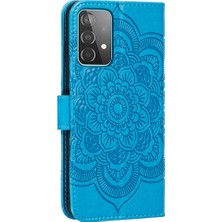 Seashell Digital Samsung Galaxy A52 4G/5G/A52S Için Mandala Çiçek Cüzdan Deri Kapak (Yurt Dışından)