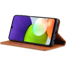 Seashell Digital Samsung Galaxy A22 4g (Ab Versiyonu) Için Premium Pu Deri Otomatik Absorbed Manyetik Kapatma Stand Stand Stand Cüzdan Flip Kapak (Yurt Dışından)