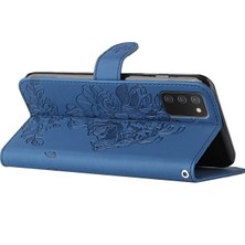 Seashell Digital Tiger Head Desen Samsung Galaxy A02S (164.2X75.9X9.1MM)/M02S-MAVI Için Cüzdan Standı ile Deri Kılıfı (Yurt Dışından)