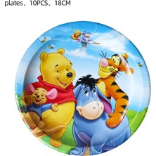 GIFT-BAG-10PCS Disney Winnie The Pooh Tema Doğum Günü Partisi Malzemeleri Süslemeleri Çocuklar Için Aile Partisi Winnie The Pooh Afiş Plakaları Bardak Payet (Yurt Dışından)