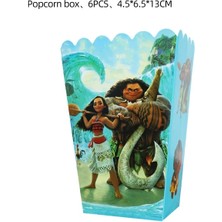 Popcornboxes-6 Adet Disney Moana Doğum Günü Partisi Dekorasyon Malzemeleri Çocuklar Bebek Duş Sofra Bardak Tabaklar Afiş Balonlar Olay Dekor Hediye Şekeri (Yurt Dışından)