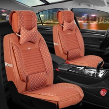 Deniz Tuning Seat Ateca Lüx Deri Oto Koltuk Kılıfı 5'li Set Tam Takım Urban Tarçın