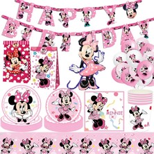 10 Adet Kaşık Minnie Mouse Çıkartmalar Doğum Günü Partisi Dekor Pembe Minnie Tek Kullanımlık Sofra Kağıt Tabaklar Banner Masa Örtüsü Bebek Duş Malzemeleri (Yurt Dışından)