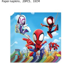 CARD-10PCS Spidey ve Onun Inanılmaz Arkadaşları Parti Dekorasyon Örümcek Adam Doğum Günü Teması Tek Kullanımlık Sofra Kağıt Tabaklar Balonlar Bebek Duş (Yurt Dışından)