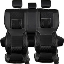 Deniz Tuning Seat Ateca Lüx Deri Oto Koltuk Kılıfı 5'li Set Tam Takım Urban Tam Siyah