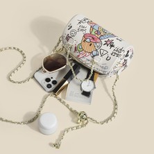 Bra2nd Kadınların Çantası Kore Moda Versatile Graffiti Çanta Çantası Casual Shoulder Bag Crossbody Bag (Yurt Dışından)