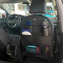 Deniz Tuning Ford Kuga Lüks Deri Organizer Koltuk Arkası Düzenleyici Koruyucu Siyah 1 Adet