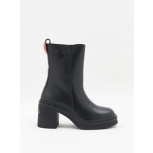 Harley Davidson Barbara Siyah Kadın Hakiki Deri Bot