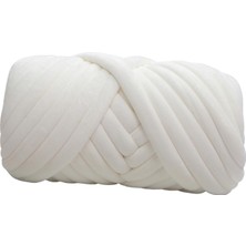 Dogula 1 kg Kadife Tıknaz Iplik Kol Örgü Yumuşak Tığ Rahat Yıkanabilir Tüp Dev Beyaz (Yurt Dışından)