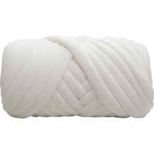 Dogula 1 kg Kadife Tıknaz Iplik Kol Örgü Yumuşak Tığ Rahat Yıkanabilir Tüp Dev Beyaz (Yurt Dışından)