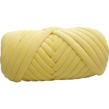 Dogula 1kg Kadife Tıknaz Iplik Kol Örgü Dıy Yıkanabilir Yumuşak Ağırlık Iplik Tüpü Dev Sarı (Yurt Dışından)