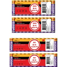 Kodak Çinko Karbon 24 Adet Ince ve 24 Adet Kalem Pil (48 Adet)