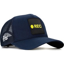 BlackBörk V1 Trucker Rec - 1 Kod Logolu Unisex Lacivert Şapka (Cap)
