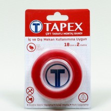 Tapex Çift Taraflı Bant 18 Mmx2 mt (Şeffaf)