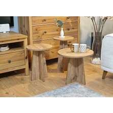 Pinhal Home Mantar 3'lü Zigon Sehpa Atlantik Çam