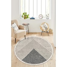 West Home Dijital Baskı Makinede Yıkanabilir Kaymaz Taban Leke Tutmaz Yuvarlak Salon Halısı Mutfak Halısı ve Balkon Halısı