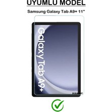 Duhalıne Samsung Galaxy Tab A9 Plus 11" Uyumlu Standlı Tablet Kılıfı + Kırılmaz Ekran Koruyucu+ Dokunmatik Kalem