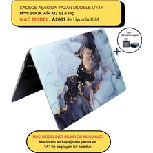 McStorey Macbook Air M2 Kılıf 13.6 inç A2681 ile Uyumlu Marble14NL