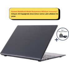 SyncCase Huawei Kılıf MateBook XPro ile Uyumlu 14.2inç 2022/2023 Siyah Parlak Kristal