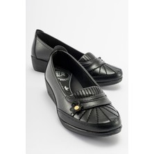 Ccway Yan Çiçekli Kadın Babet SİYAH CİLT SİYAH