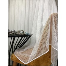 Ervin Zincir Tül Perde Desen Çizgili 1'e 2 Seyrek Pile