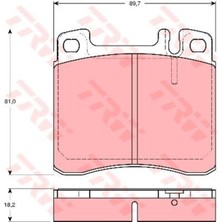Trw GDB1122 GDB1122 Fren Balatası Ön Mercedes 140 300 Se 300 Sel S320 91-98