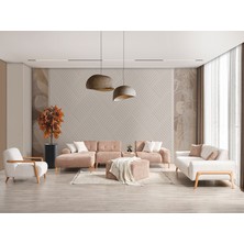 Eymense Dolex Sırt Mekanizmalı Ceviz Kasa Köşeli Piyonlu Koltuk Takımı 3+1+K+P