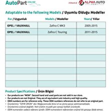 Opel Zafira (B Mk2,c Mk3,c Touring) Için Termostat Su Hortumu Boru Konnektörü