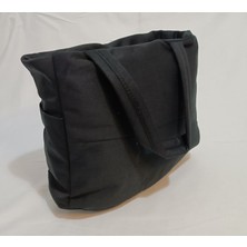 Kabartmalı Puf Kumaş Shopper Alışveriş Tatil Büyük Çanta