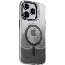 Cwecom15 Wonderful Electronics Iphone 14 Pro Max Anti-Drop Gradyan Deseni Tpu Kılıfı Için Manyetik Telefon Kılıfı Imd Kickstand-Purple (Yurt Dışından)