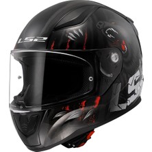 Ls2 Rapıd 2 Clawn Mat Siyah-Gri-Kırmızı Kask