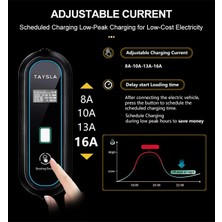 Taysla Elektrikli Araba Taşınabilir Şarj Cihazı - 3.5 Kw - 8/10/13/16A - Tip 2 - Iec 62196