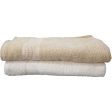 Osmanlı Berrak 00215 Dray 2li Banyo Havlusu Seti 90*145 cm ST00116 - Bej