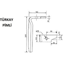 Türkay Pimli Dik Freze Ithal Rötovatör Bıçağı-2 Adet