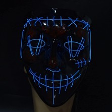 Kidspartim Halloween Maske Neon Mavi Işıklı