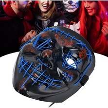 Kidspartim Halloween Maske Neon Mavi Işıklı