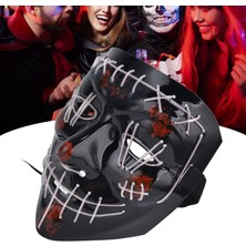 Kidspartim Halloween Maske Neon Beyaz Işıklı