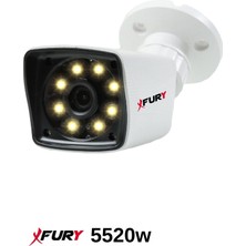 Fury 6 Kamera 5mp Lens 1080P 2mp Color Görüntü 8 Warm LED Gece Görüş Fullhd Güvenlik Kamera Sistemi 5525W 320GB