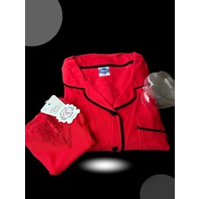 Akbeniz Kadın Yılbaşı 2'li Özel Kalp Kutulu Slip - Pijama Hediye Seti 20244