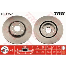 Trw DF1757 Fiat Tipo, Tempra Sx 2,0 Ön Fren Diski Marka