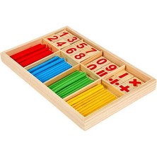 Sam Toys Ahşap Matematik Kutusu Çubuklu Set Dört Işlem Oyunu