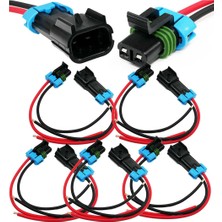 Humble 5'li Paket Metri-Pack 2 Pimli 30 Amp, 280 Serisi Konnektörler Çok Fonksiyonlu (Erkek - Dişi Pigtail 12GA) (Yurt Dışından)