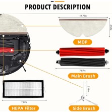 Humble Roborock Q8 Max /q8 Max +/q5 Pro/q5 Pro+ Elektrikli Süpürge Ana Yan Fırça Hepa Filtreler Paspas Pedleri Yedek Parçalar (Yurt Dışından)