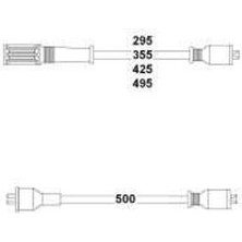 Bujı-Bobın Kablosu Fıat DOGAN-SAHIN-KARTAL-SERCE-1241.6 8 - Hellux HBK.3163