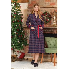 Cossy By Aqua 24051 Kadın Uzun Sabahlık-Lacivert