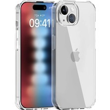 Caseart Apple iPhone15 Kristal Clear Case Sert Şeffaf Mika Kılıf